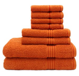 Orange Towel Set 8pcs