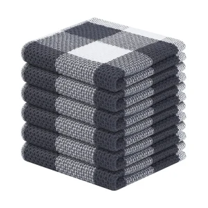 100% Cotton Dishcloth Waffle Weave Check Kitchen Towel Absorbent Cleaning Towel Super Soft Kitchen Cloths Household Towel